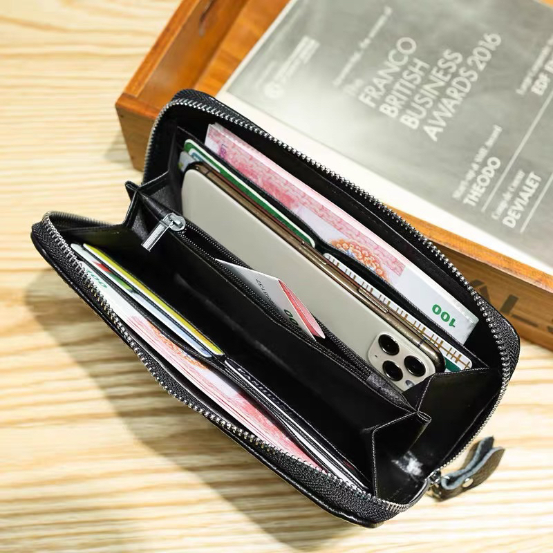 Ví nam cầm tay vân cá sấu cao cấp TẶNG KÈM thắt lưng nam SLC003, set dây nịt và bóp nam thời trang, dây lưng nam đẹp