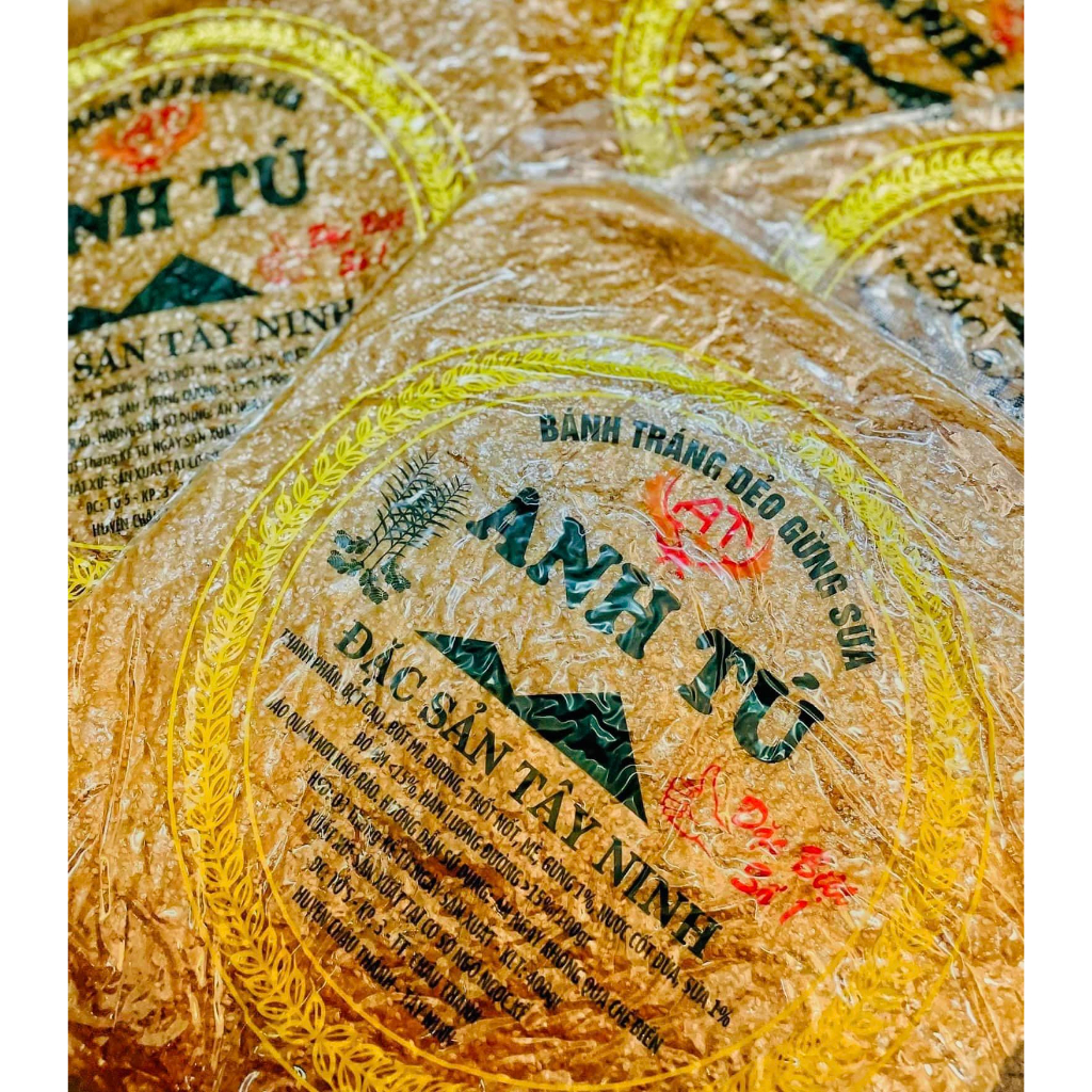 1 XẤP 400G BÁNH TRÁNG DẺO GỪNG ANH TÚ TÂY NINH