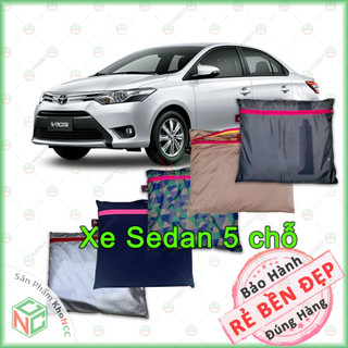 [KhoNCC] Áo Bạc Phủ Trùm Xe Hơi Ô Tô 5 Chỗ Cũng Như 4,7 Chỗ Loại Tốt Che Mưa Nắng Chống Bạc Màu Xe - BatCar-7C-De