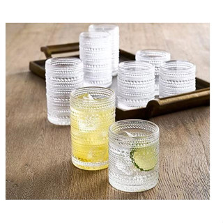 Ly thủy tinh trụ tròn, cốc thủy tinh chịu nhiệt uống trà, cafe, đá xay, nước ép 300ml 350ml