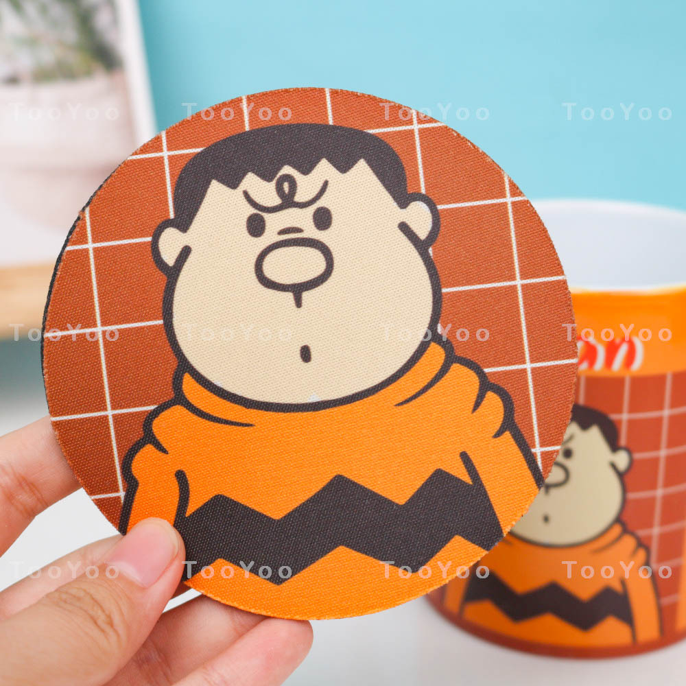 Lót ly 6 nhân vật Doraemon, Nobita, Shizuka, Jaian, Doraemi, Suneo dễ thương cute TooYoo BK00302