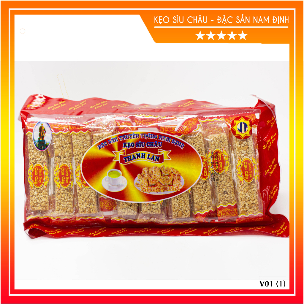 Kẹo vừng  gói V01  - Kẹo Sìu Châu Thanh Lan chính hiệu - Đặc sản Nam Định