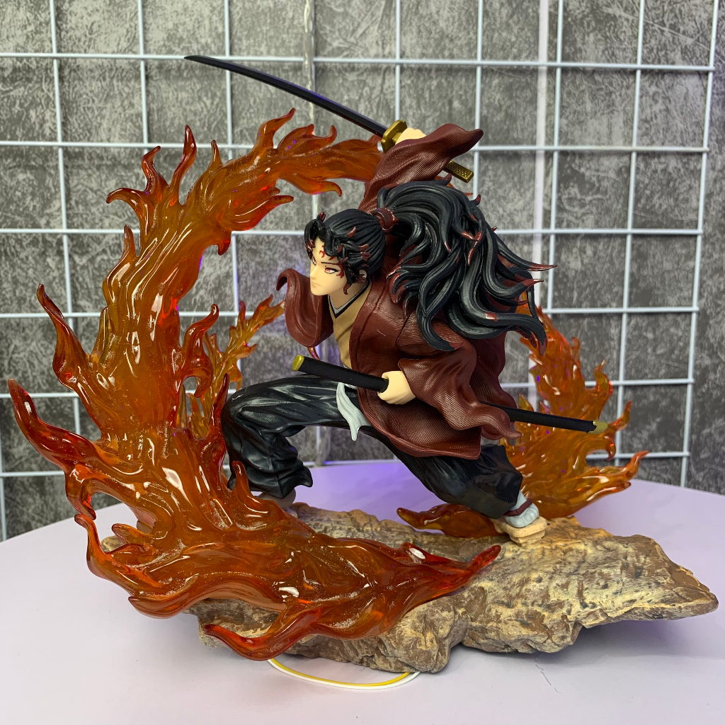 Mô hình Kimetsu No Yaiba - Mô hình Thượng Huyền Nhất Kokushibou và Kiếm sĩ Yoriichi chiến đấu, có hộp màu