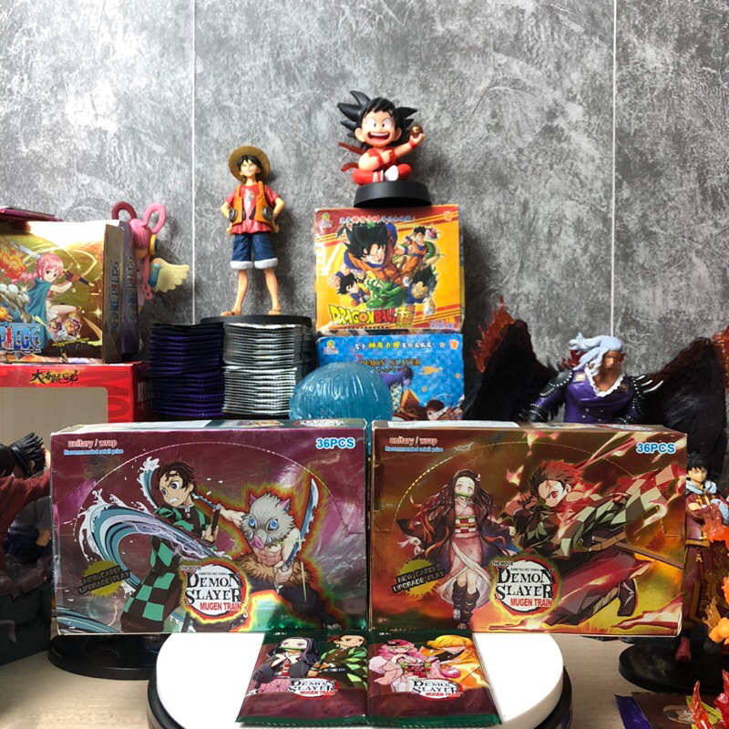 Full Box Hộp 36 Gói Thẻ Bài Thanh Gươm Diệt Quỷ Phiên Bản Demon Slaye