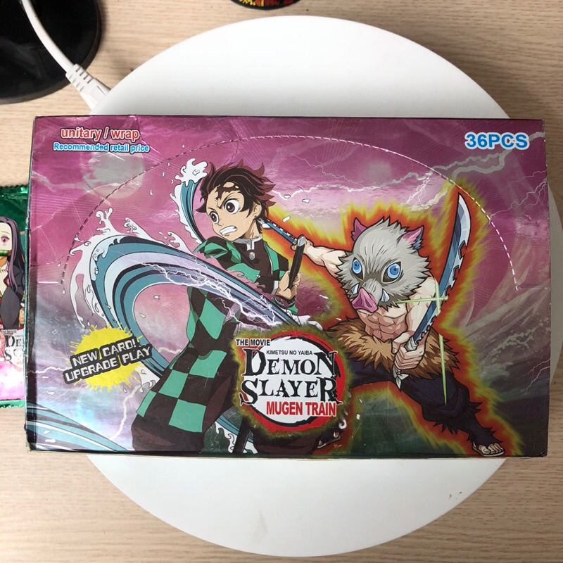 Full Box Hộp 36 Gói Thẻ Bài Thanh Gươm Diệt Quỷ Phiên Bản Demon Slaye