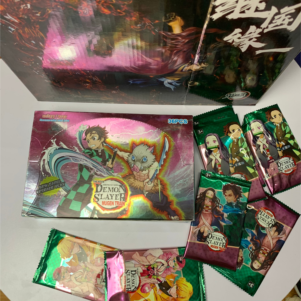 Full Box Hộp 36 Gói Thẻ Bài Thanh Gươm Diệt Quỷ Phiên Bản Demon Slaye