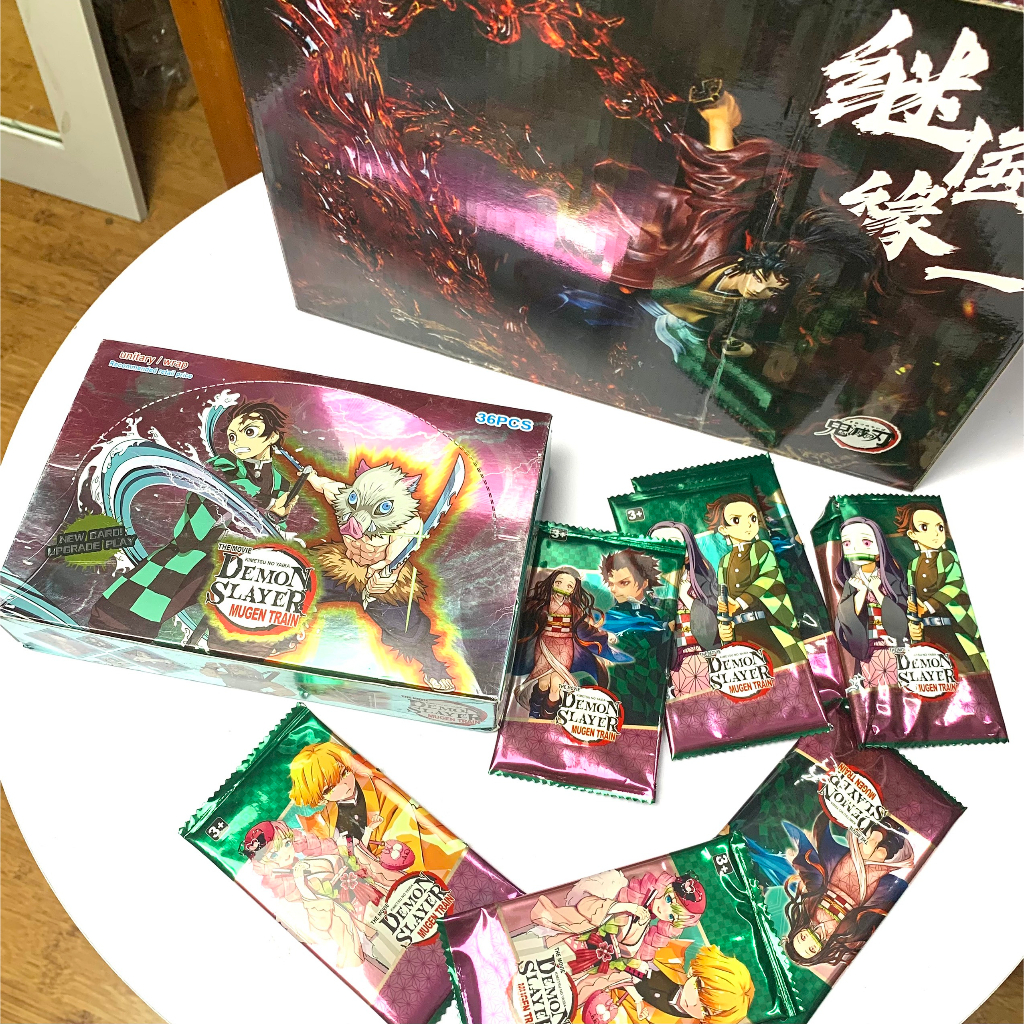 Full Box Hộp 36 Gói Thẻ Bài Thanh Gươm Diệt Quỷ Phiên Bản Demon Slaye