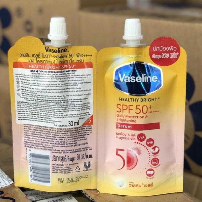 Serum dưỡng trắng da chống nắng Vaseline SPF50+