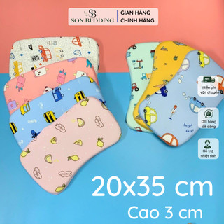 Gối cao su non cho bé sơ sinh, gối cao su chống méo đầu, dùng cho bé đi học mềm mại, êm ái