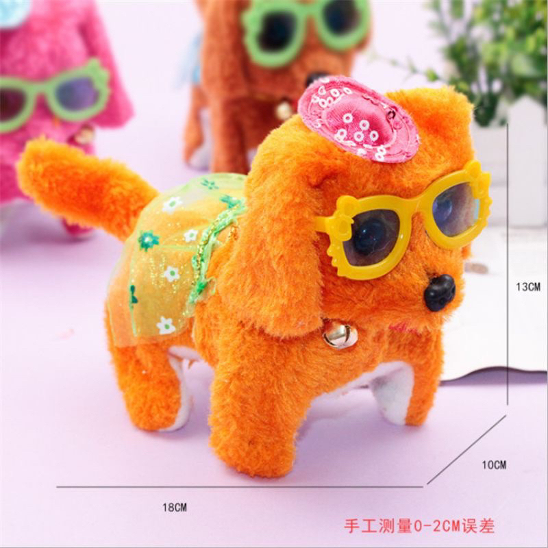 Đồ Chơi Chó Cún Bông Đeo Kính Biết Đi Biết Sủa Vui Nhộn An Toàn Cho Bé, Quà Tặng Bé Trai Bé Gái.