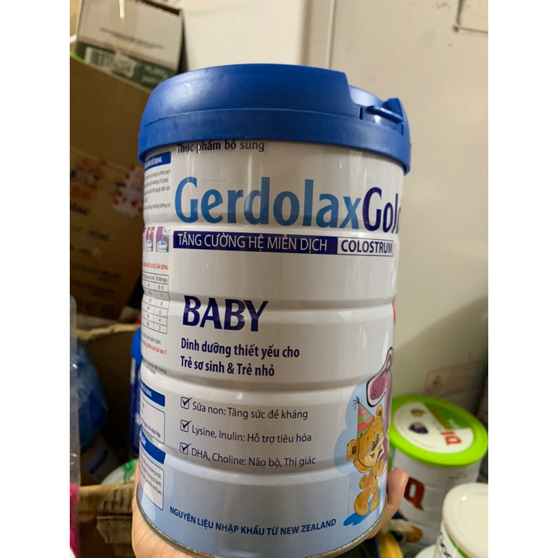 Sữa non GERDOLAX GOLD COLOSTRUM baby cho trẻ 0-12 tháng lon to 900g, date tháng 4/2024