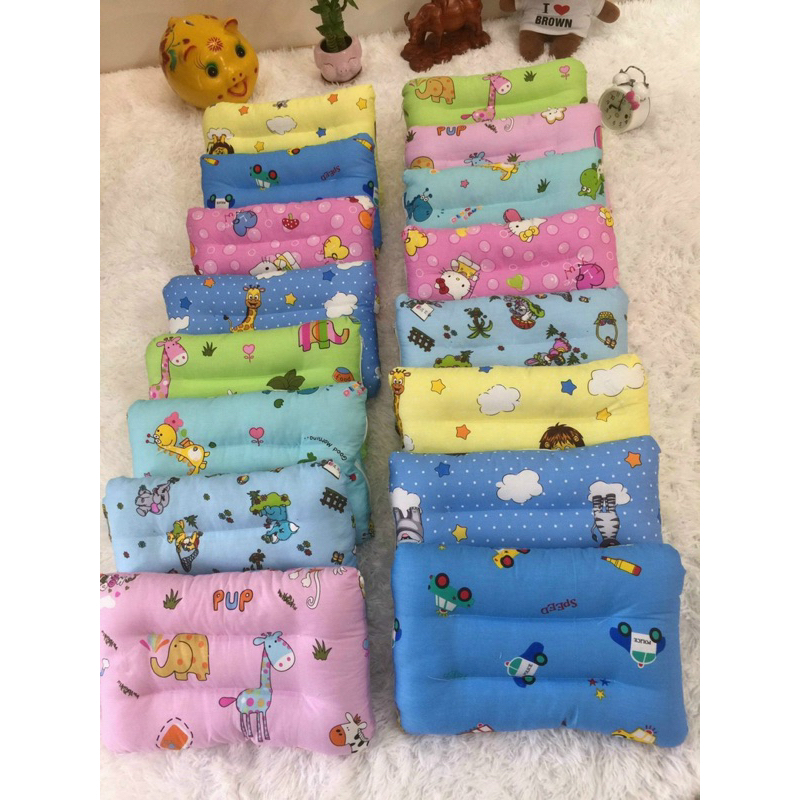 Gối Massage Cho Bé 3 Rãnh Organic Chống Mỏi Cho Bé Ngủ Ngon 40x25cm