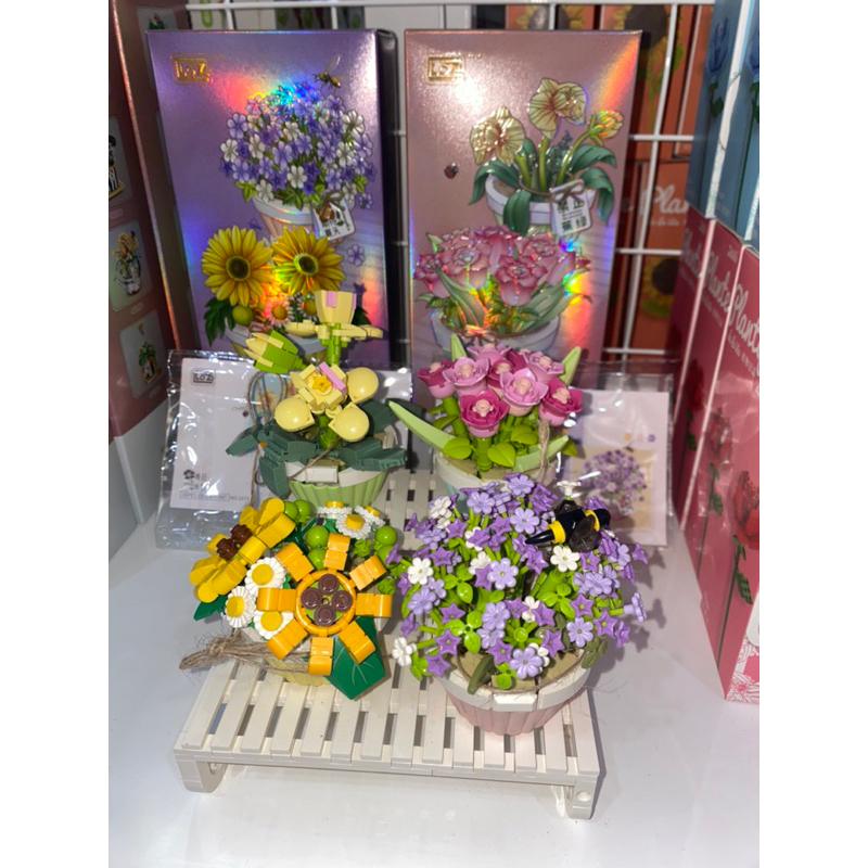 Combo đồ chơi lắp ráp mô hình chậu hoa mẫu mới