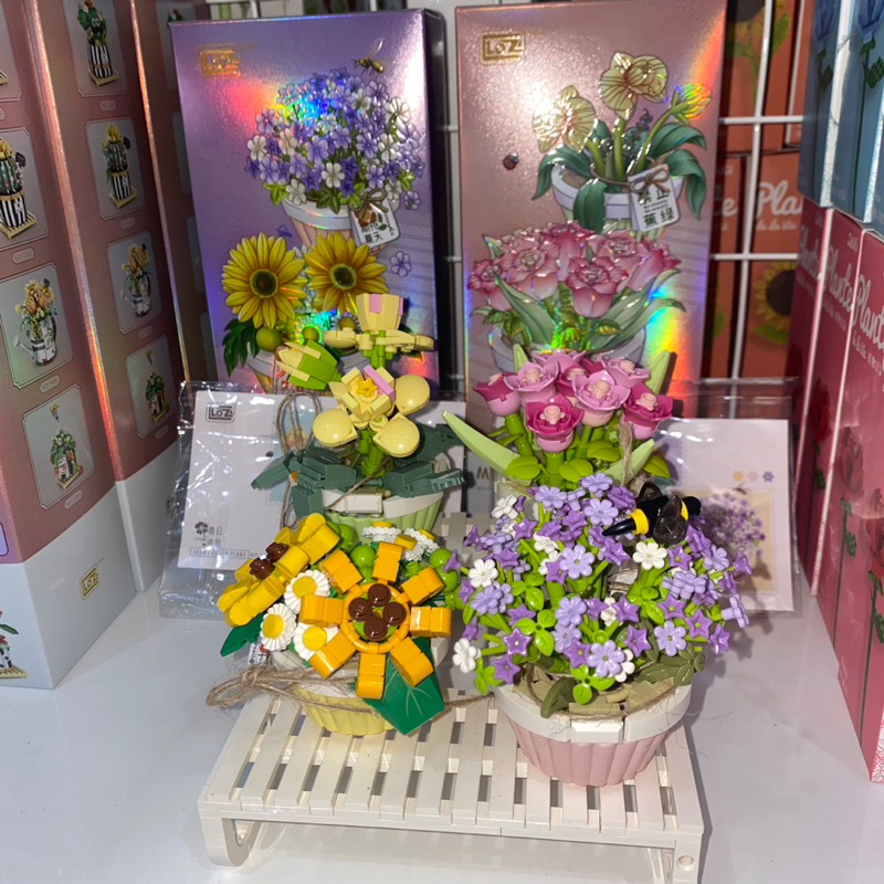 Combo đồ chơi lắp ráp mô hình chậu hoa mẫu mới