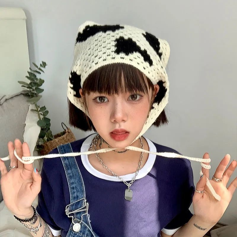 Băng Đô Khăn Đội Đầu Bandana Tam Giác Móc Len Nhiều Họa Tiết Summer - Vani Store - PKTT0050