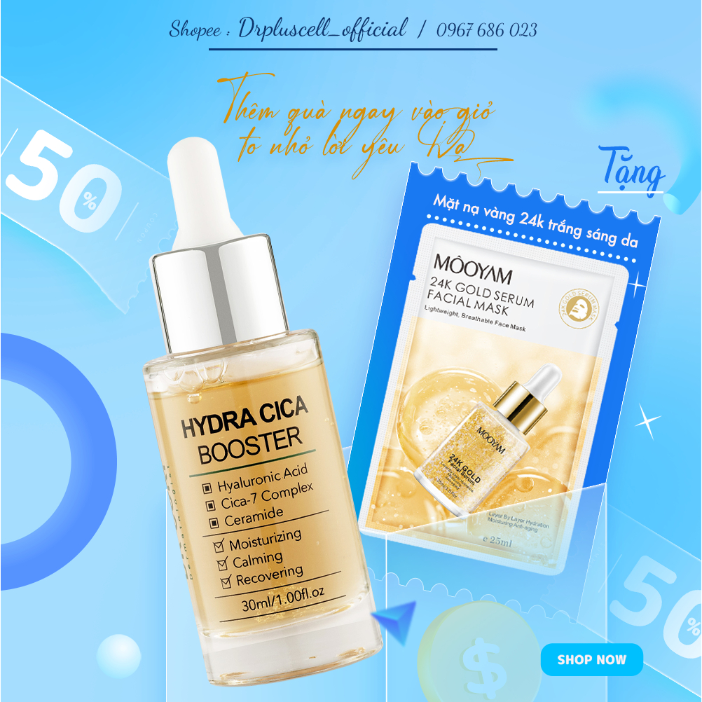 Tinh chất cấp ẩm - phục hồi đa tầng Dr Cori _ Dr Pluscell Hydra Cica booster 30ml
