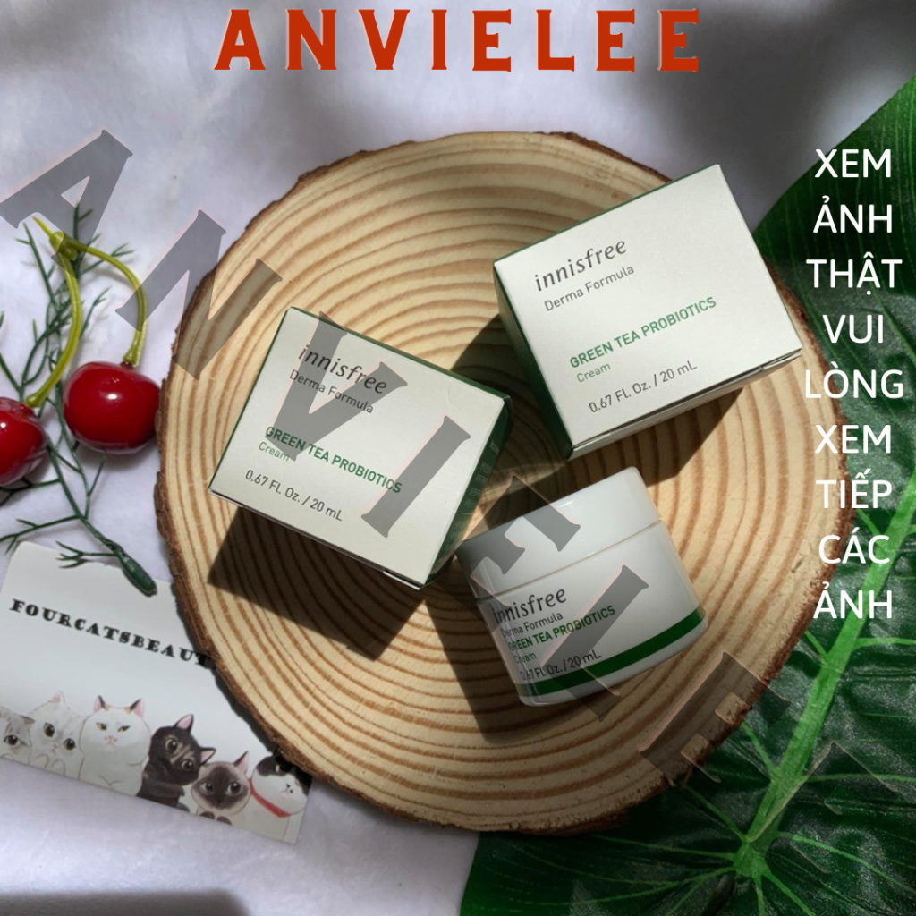 Kem dưỡng ẩm Innisfree Derma Formula Green Tea Probiotics Cream 20ml