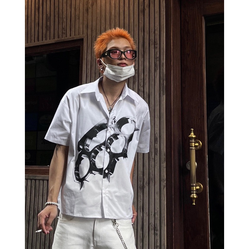 Asylum Knuckles Shirt | Áo Sơ Mi Boxy Crop Unisex