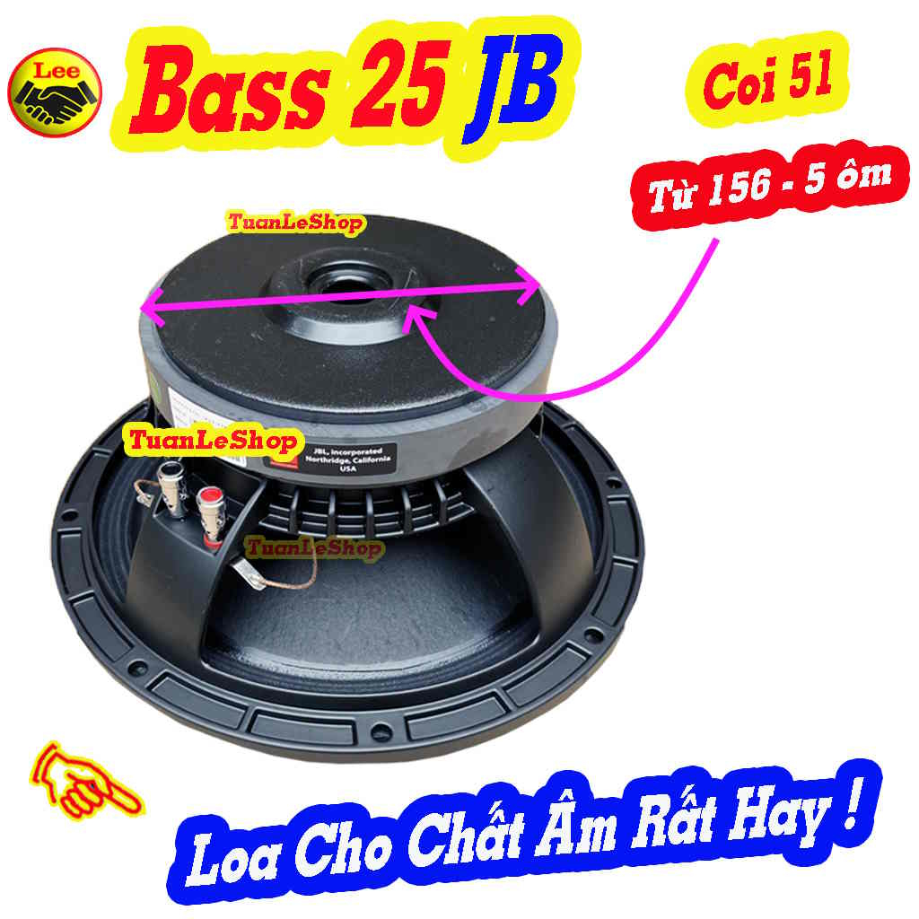 BASS 25 COI 51 TỪ 156 JB, LOA BASS 2 TẤC 5 DÀNH CHO LOA KÉO, AMPLI VỪA VÀ NHỎ - GIÁ 2 LOA BASS 25 COI 51