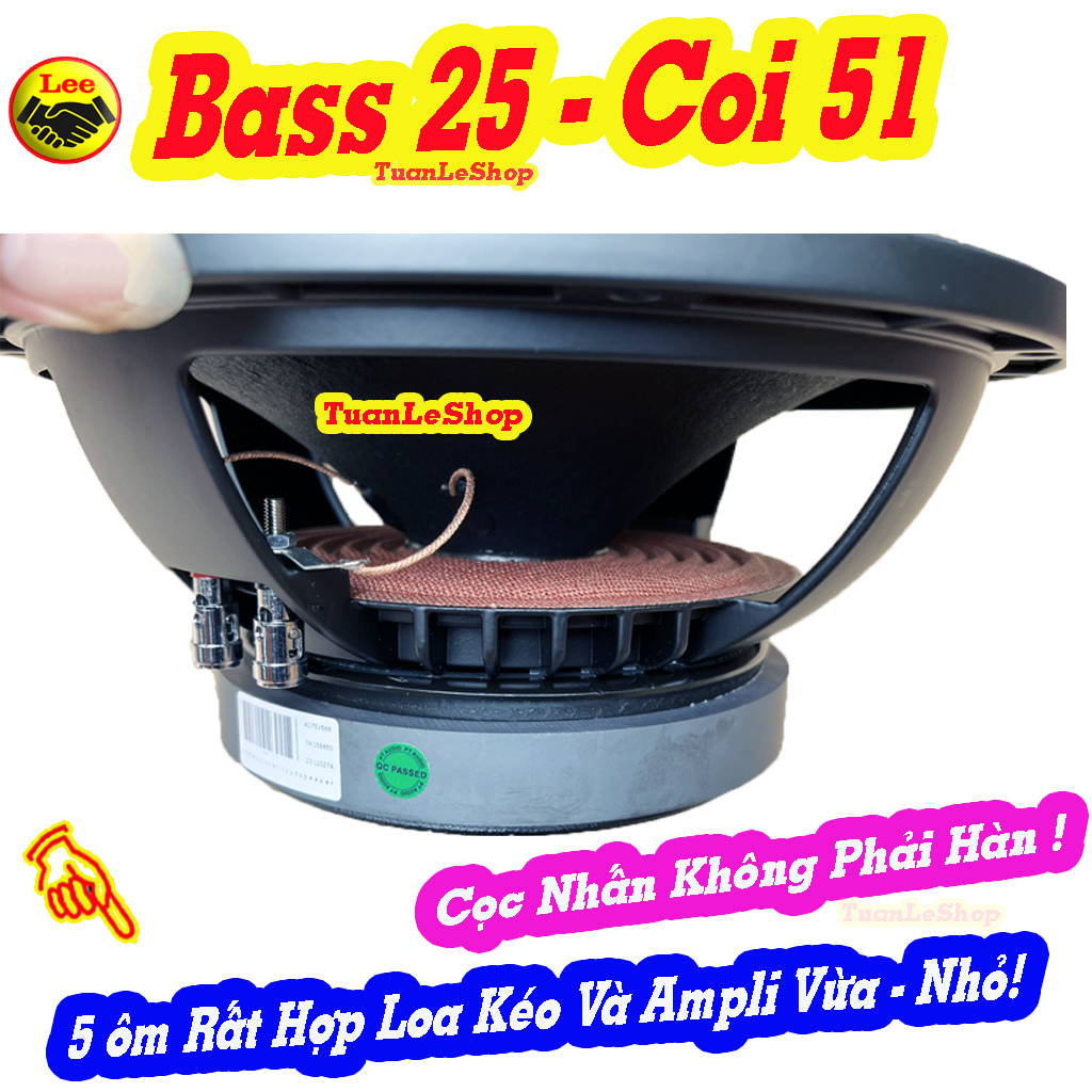 BASS 25 COI 51 TỪ 156 JB, LOA BASS 2 TẤC 5 DÀNH CHO LOA KÉO, AMPLI VỪA VÀ NHỎ - GIÁ 2 LOA BASS 25 COI 51
