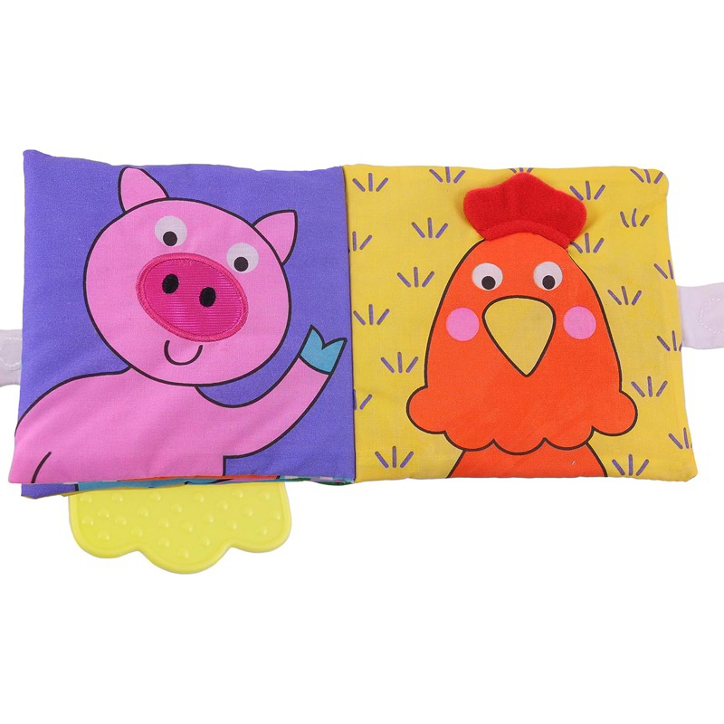 Sách vải tương tác kèm gặm nướu phát triển giác quan cho bé - Galt Toys Teether Soft Book