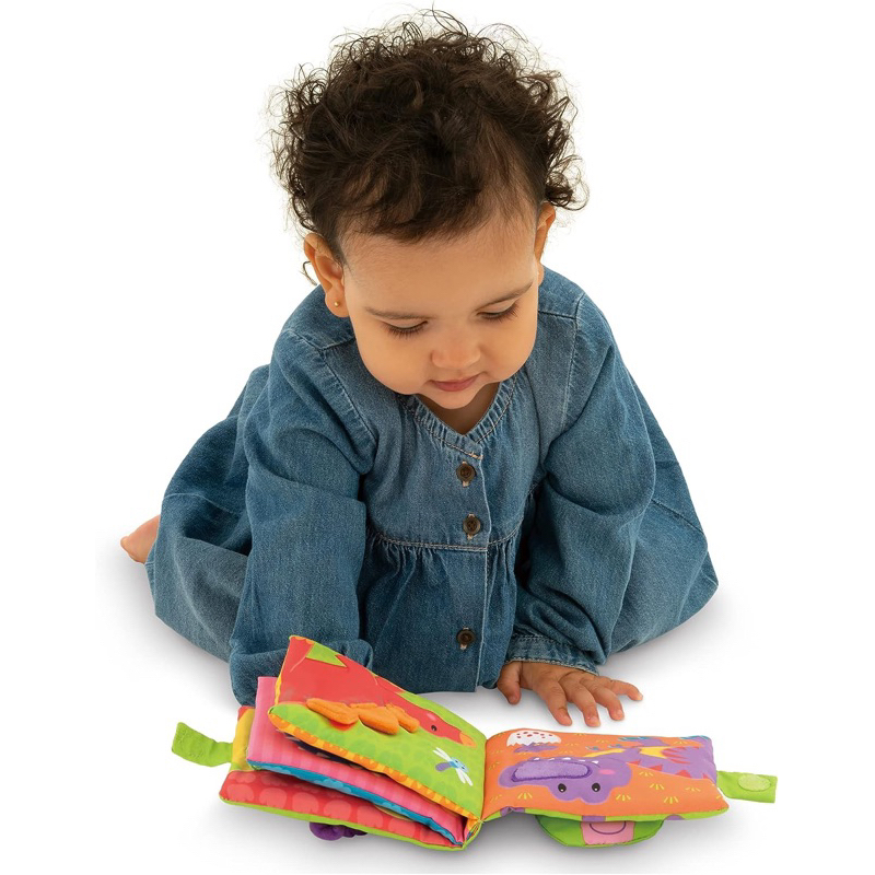 Sách vải tương tác kèm gặm nướu phát triển giác quan cho bé - Galt Toys Teether Soft Book