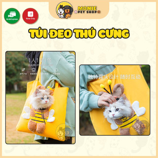 Túi vận chuyển chó mèo, Túi vải đeo vai hình Ong mật vận chuyển chó mèo