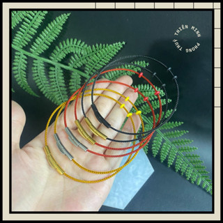 [Cỡ nhỏ xíu1.5li] Vòng tay dây cáp lõi thép size 1.5li khoá CHỐT ĐINH dùng để xỏ charm siêu bền