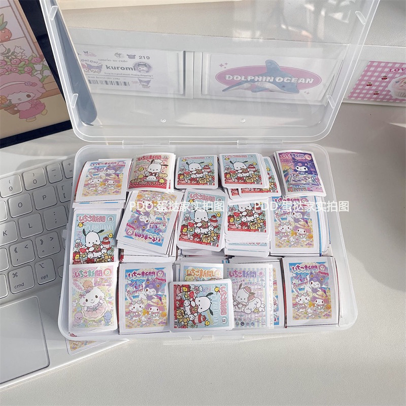 SET 100 STICKER 3x4 sanrio. Sticker dán niêm phong đơn hàng