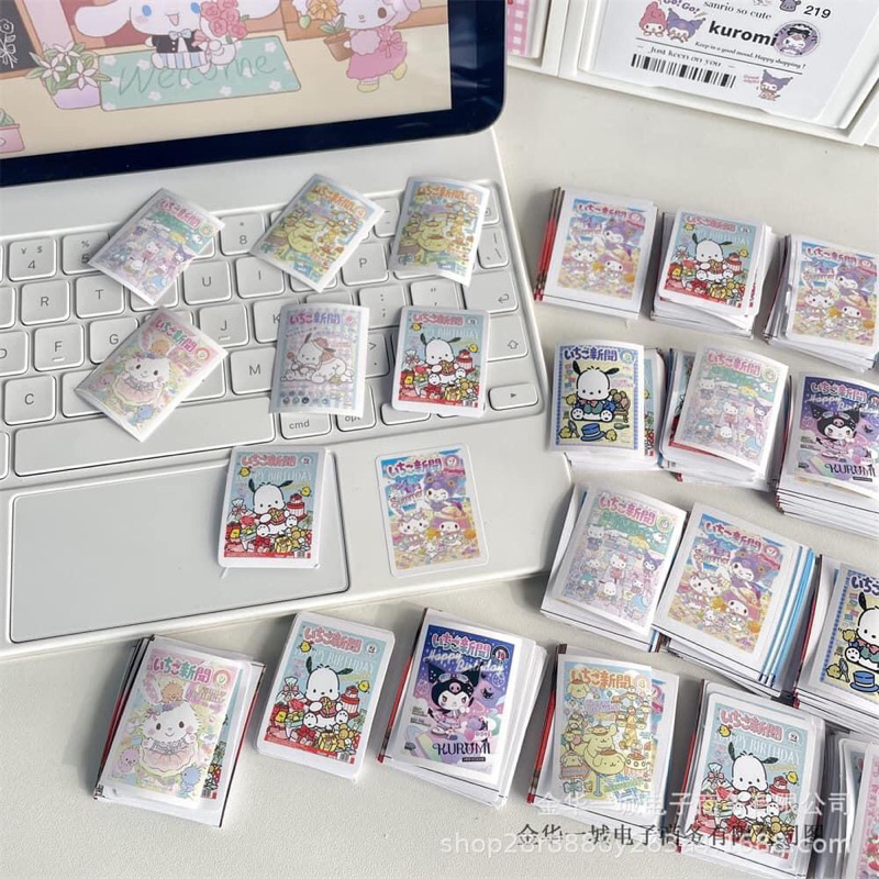 SET 100 STICKER 3x4 sanrio. Sticker dán niêm phong đơn hàng