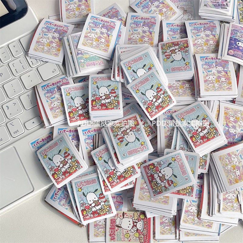 SET 100 STICKER 3x4 sanrio. Sticker dán niêm phong đơn hàng