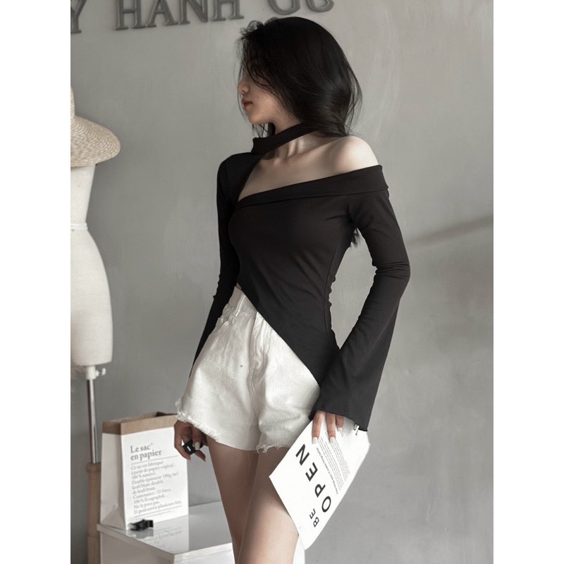 ÁO KIỂU SEXY KHOÉT TE TUA CHOKER CMO