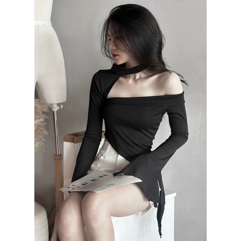 ÁO KIỂU SEXY KHOÉT TE TUA CHOKER CMO