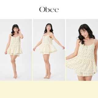Đồ bộ mặc nhà nữ Bộ ngủ 2 dây vải cara cotton dáng babydoll trẻ trung đủ size Obee's Closet