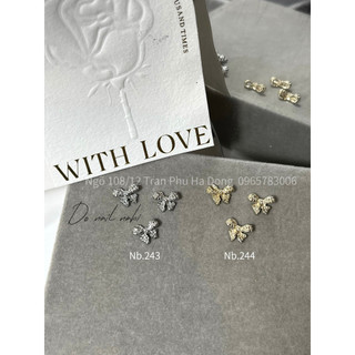 Charm nơ đính móng tiểu thư , phụ kiện gắn móng thiết kế tiểu thư