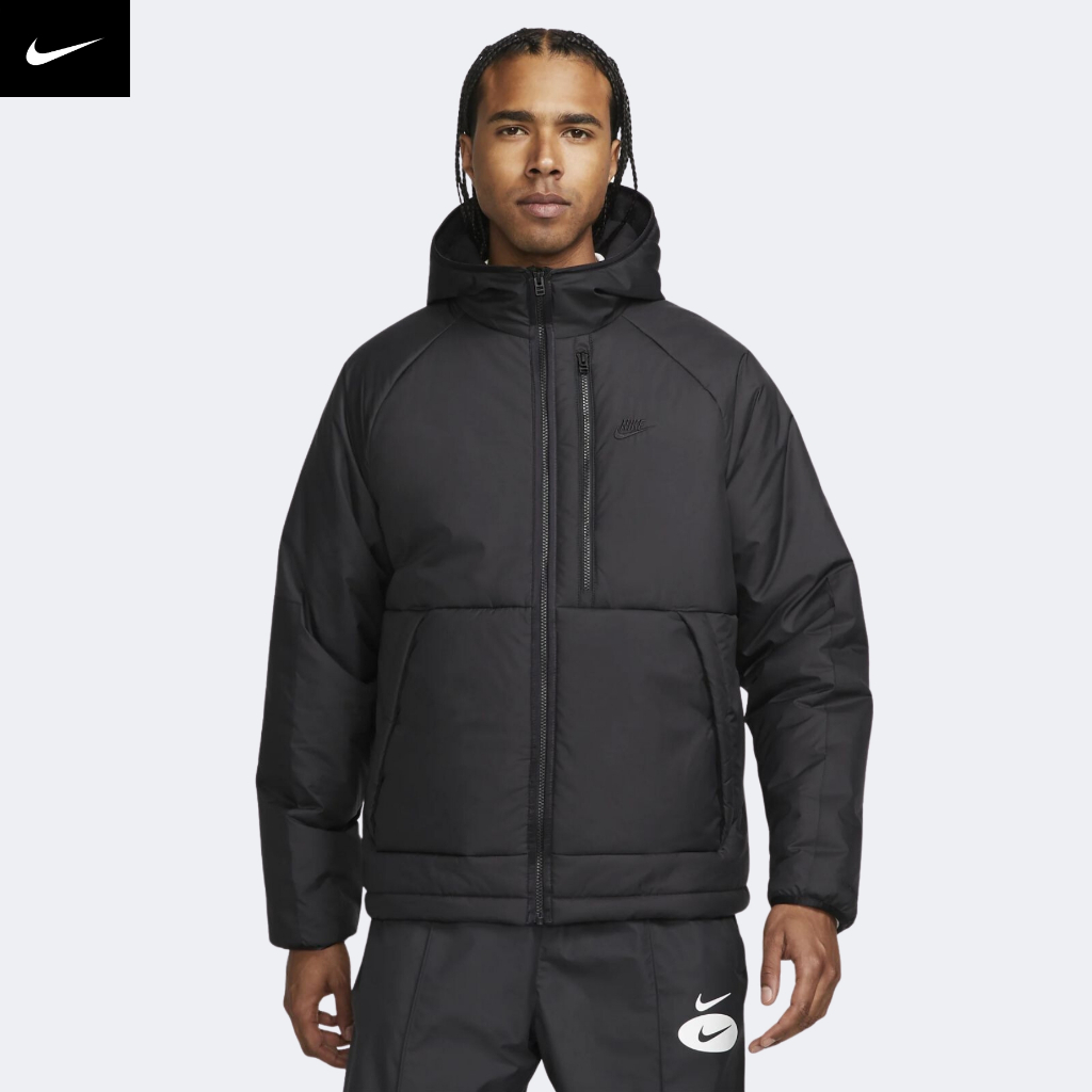 NIKE - Áo khoác phao thể thao nam nữ Nike Sportswear Therma-FIT Legacy Jacket - Đen