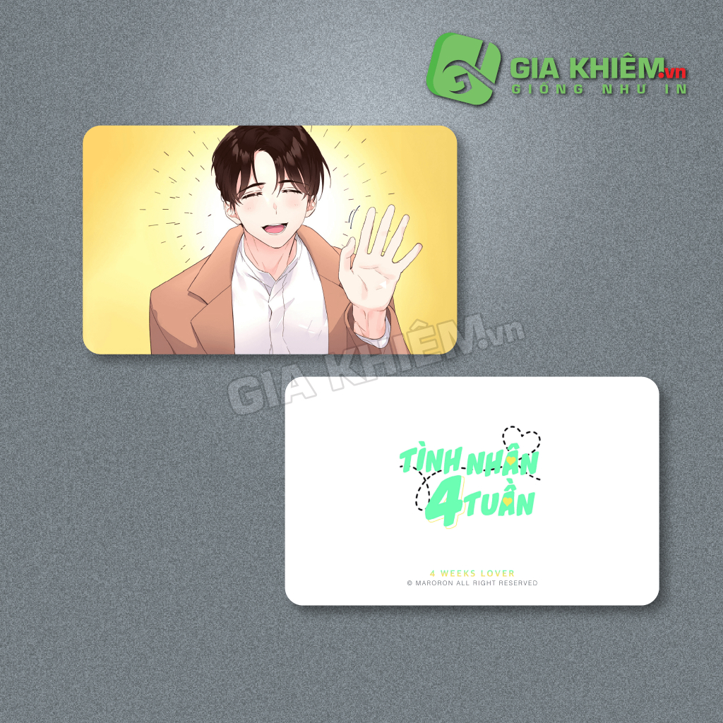 Card bo góc giấy truyện TÌNH NHÂN 4 TUẦN - 4 WEEKS LOVER