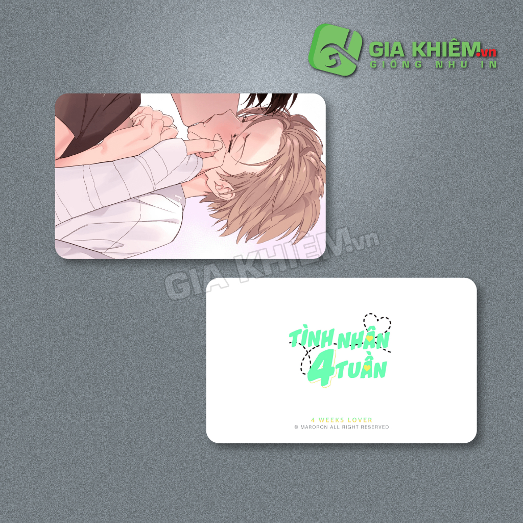 Card bo góc giấy truyện TÌNH NHÂN 4 TUẦN - 4 WEEKS LOVER