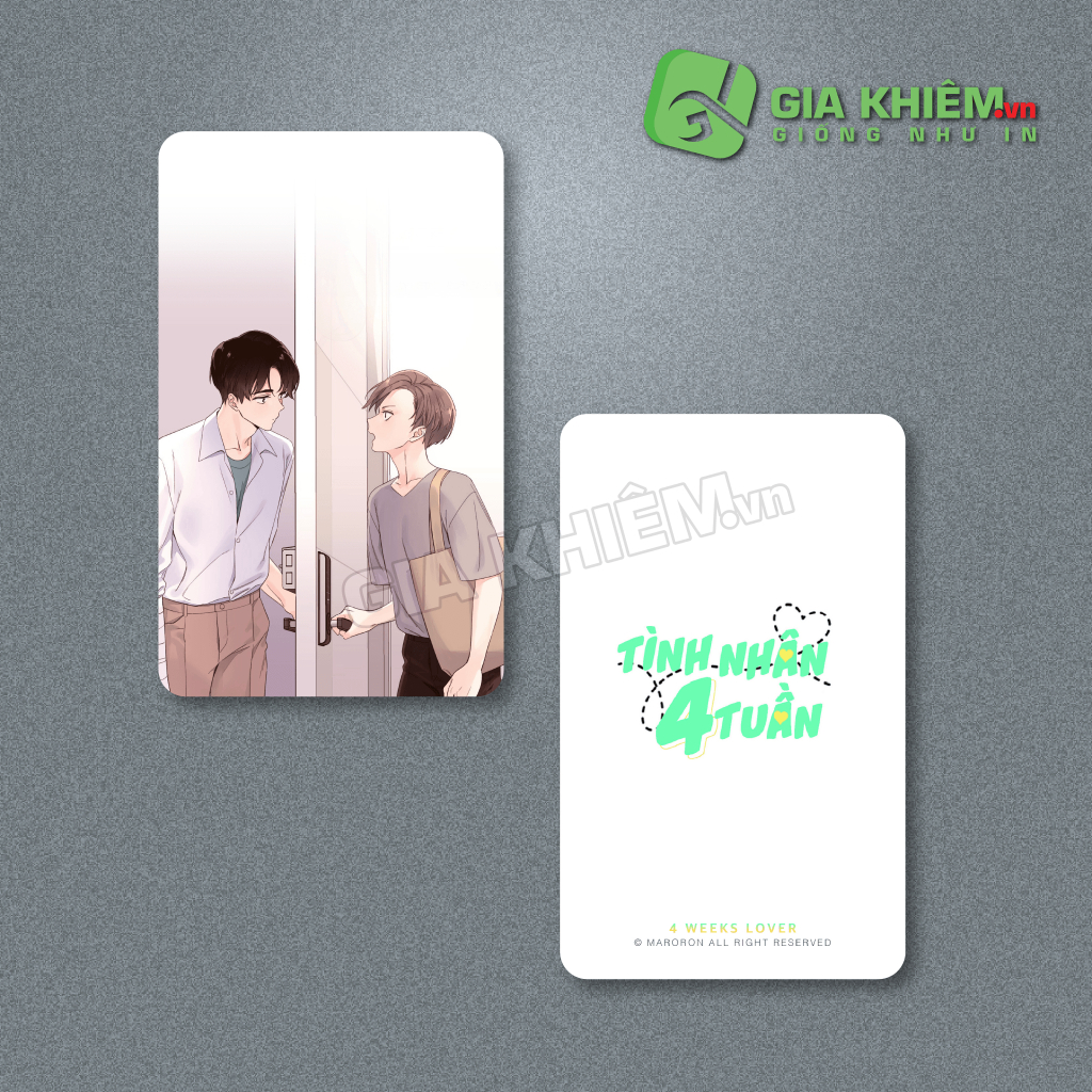Card bo góc giấy truyện TÌNH NHÂN 4 TUẦN - 4 WEEKS LOVER