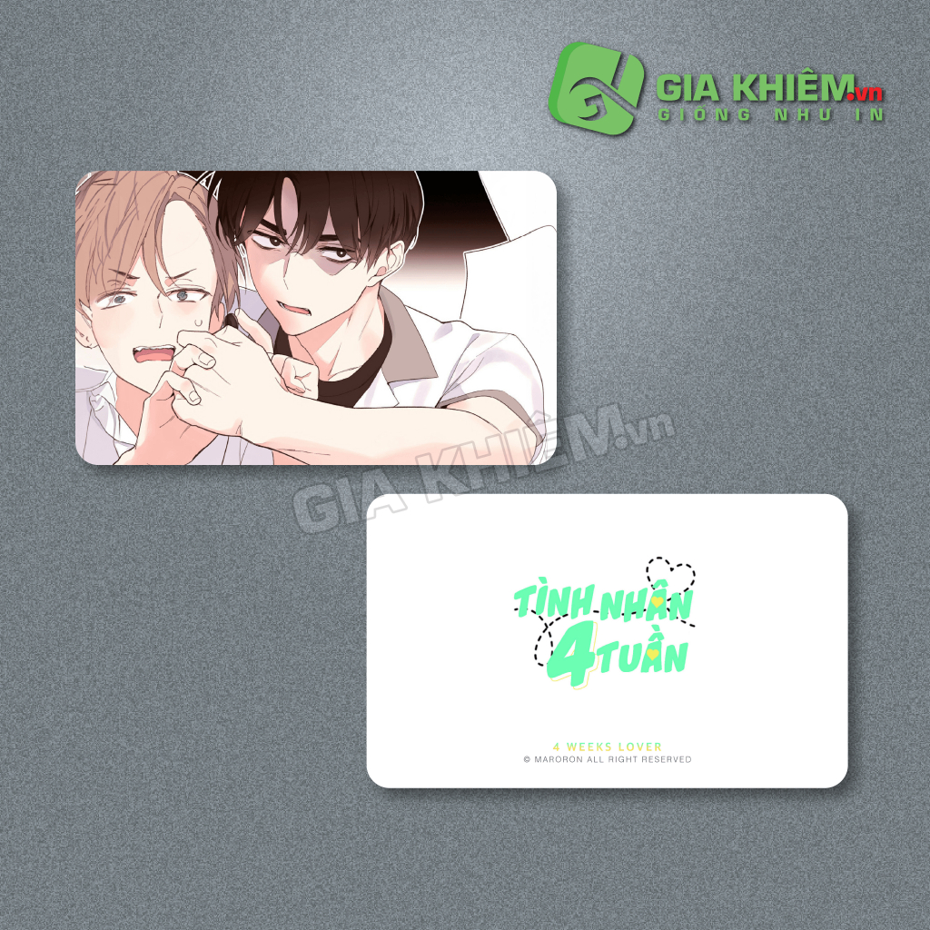 Card bo góc giấy truyện TÌNH NHÂN 4 TUẦN - 4 WEEKS LOVER