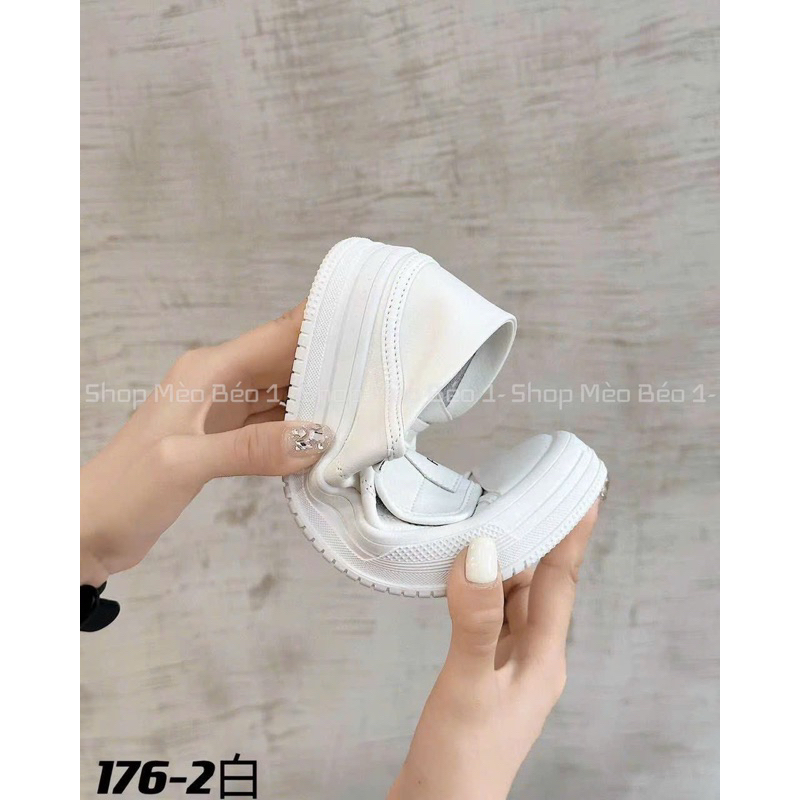 Giày slip on quai dán ngang đế dẻo fullbox hàng quảng châu cao cấp