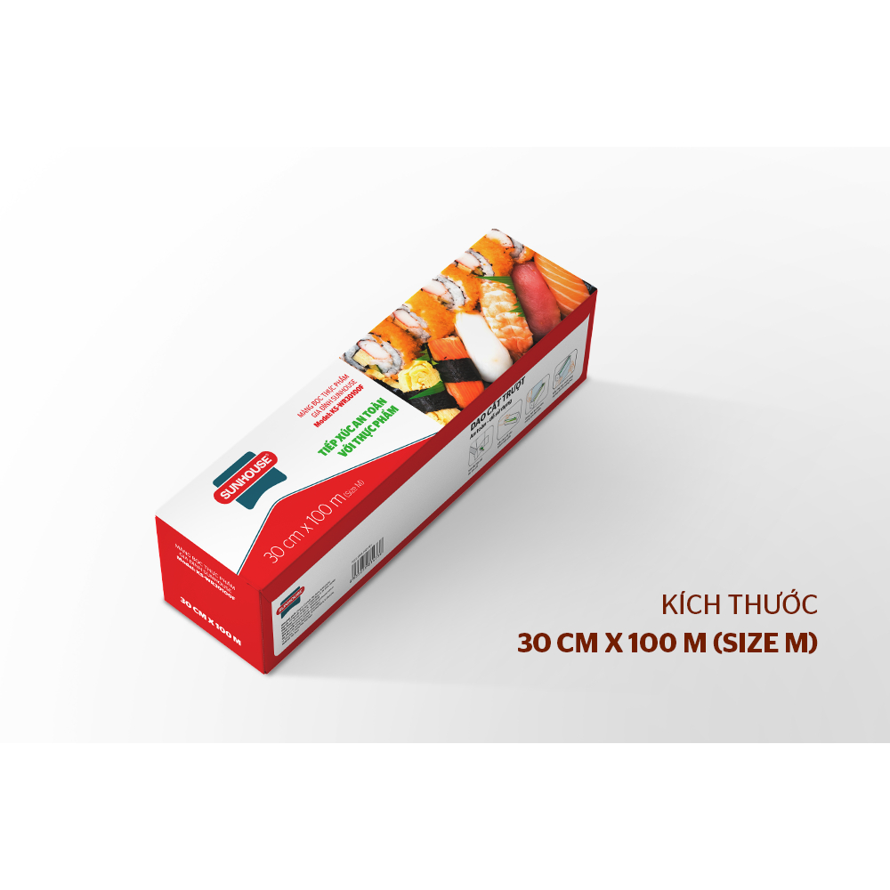 Màng bọc thực phẩm gia đình SUNHOUSE KS-WR30100F