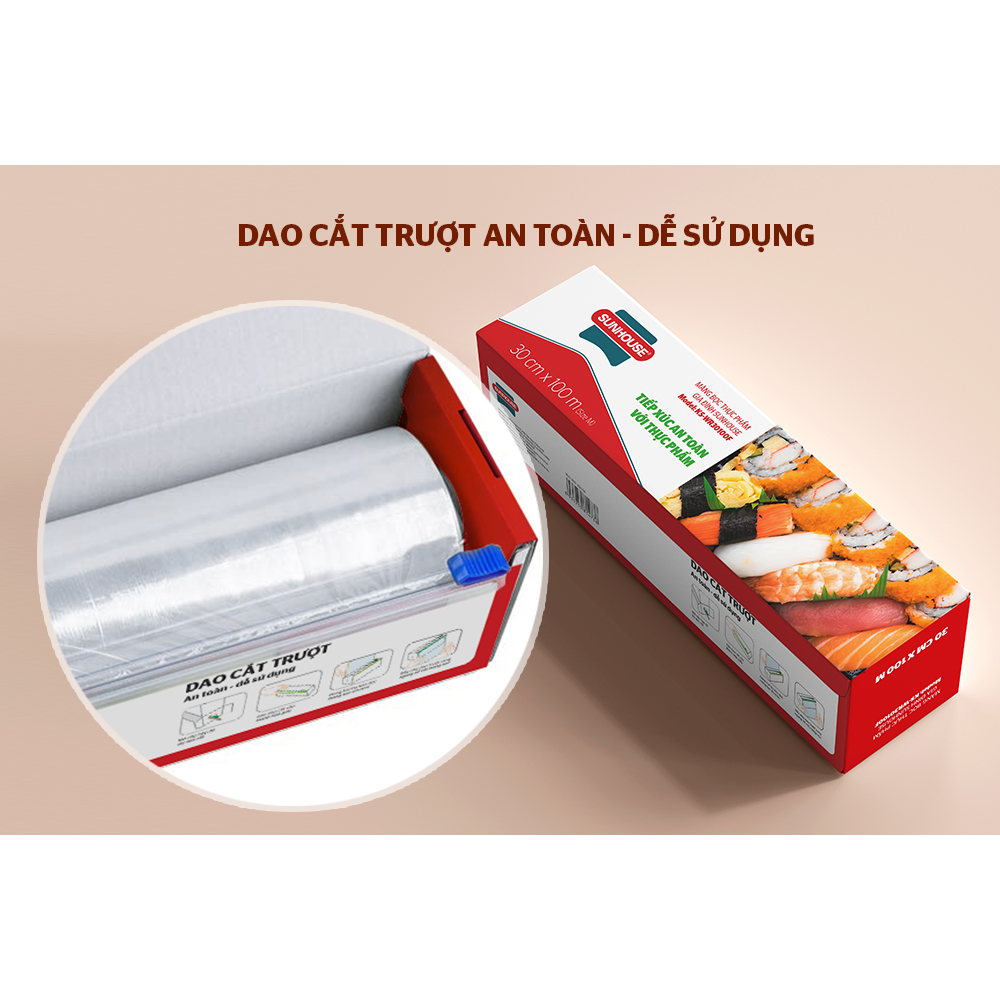 Màng bọc thực phẩm gia đình SUNHOUSE KS-WR30100F