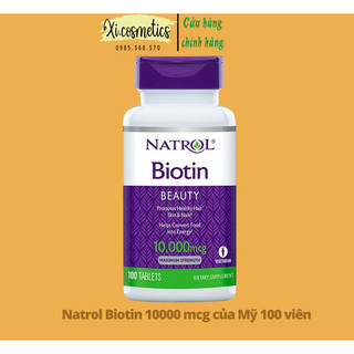 Viên Uống Natrol Biotin 10000 Mcg 100 Viên Của Mỹ - Biotin 10.000 mcg