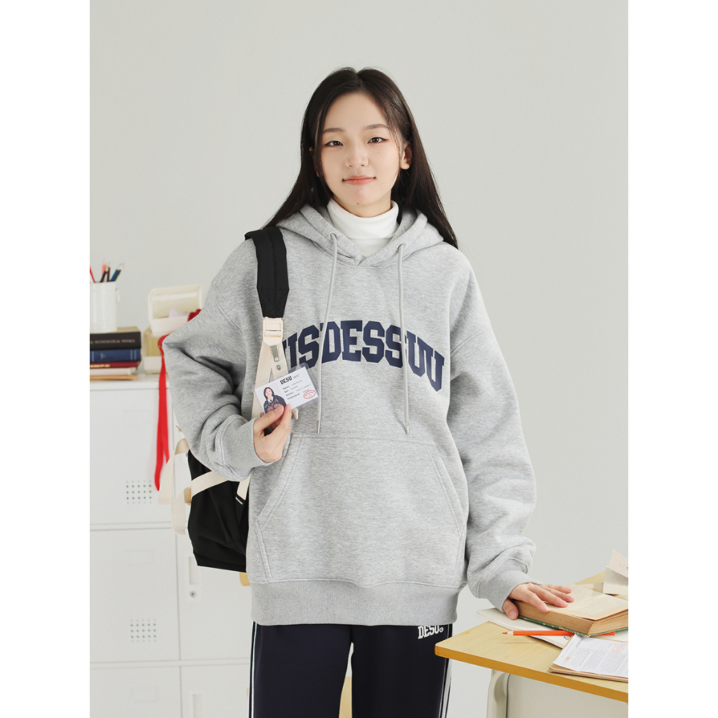 Áo hoodie nỉ bông dây rút mũ in hình  "DESSUU" 2023 áo sweater