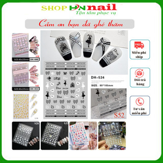 Sticker Gắn Móng trang trí nhiều mẫu làm đẹp nail shop hnnail