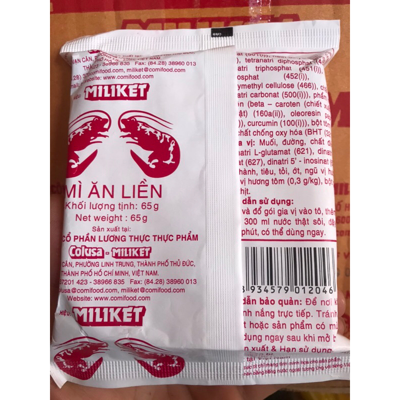 Gói mì Miliket 2 tôm
