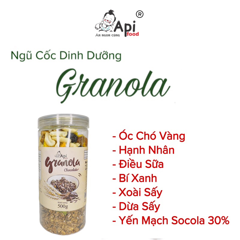 Ngũ Cốc Dinh Dưỡng Granola Ăn Liền - Api Food - Ăn Ngon Dáng Thon