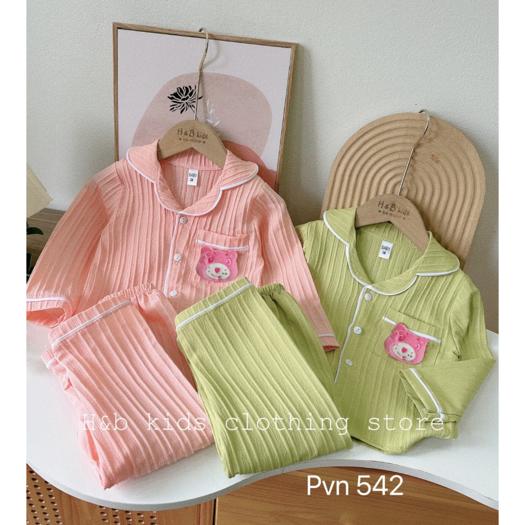 Bộ quần áo Pijama cho bé trai và bé gái cao cấp từ 1T đến 5T