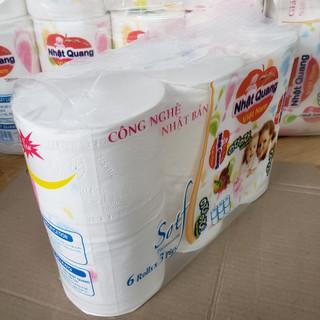 Giấy vệ sinh Nhật Quang (6 cuộn x 3 lớp)